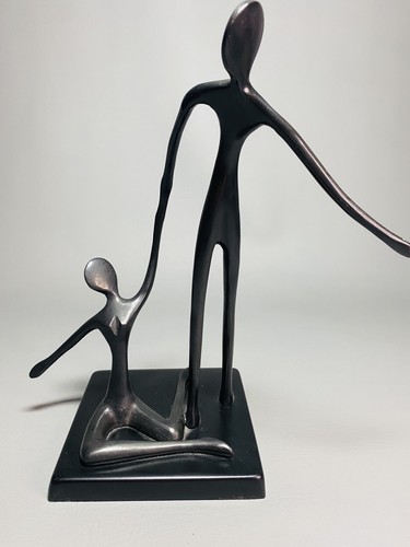 Figura de bronce de bailarines de ballet Bodrul Khalique hombre y mujer 10,25" arte sueco - Imagen 8 de 8
