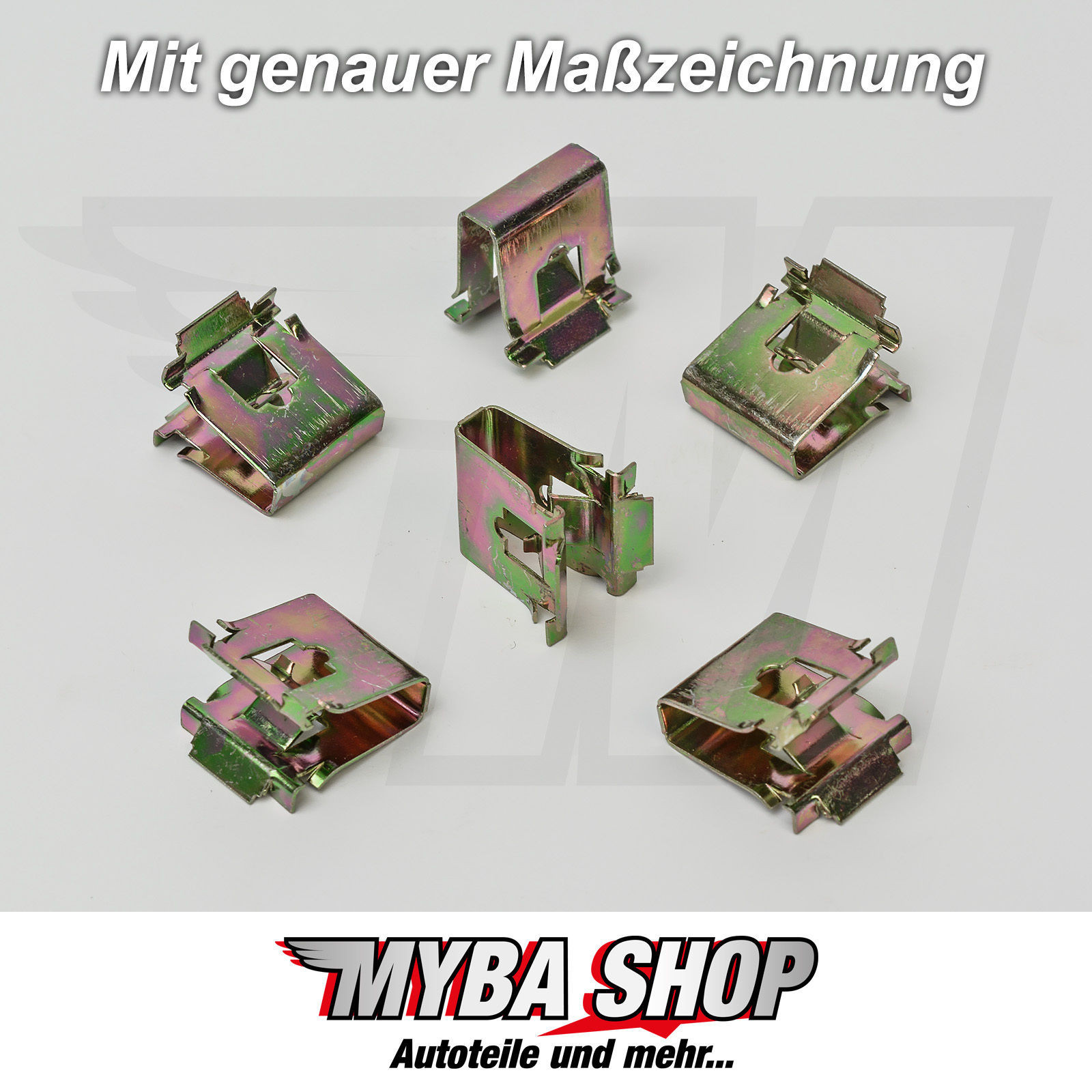 10x Metall Halteklammern Für BMW - Graue Klemmen 51127070202 MYBA-S