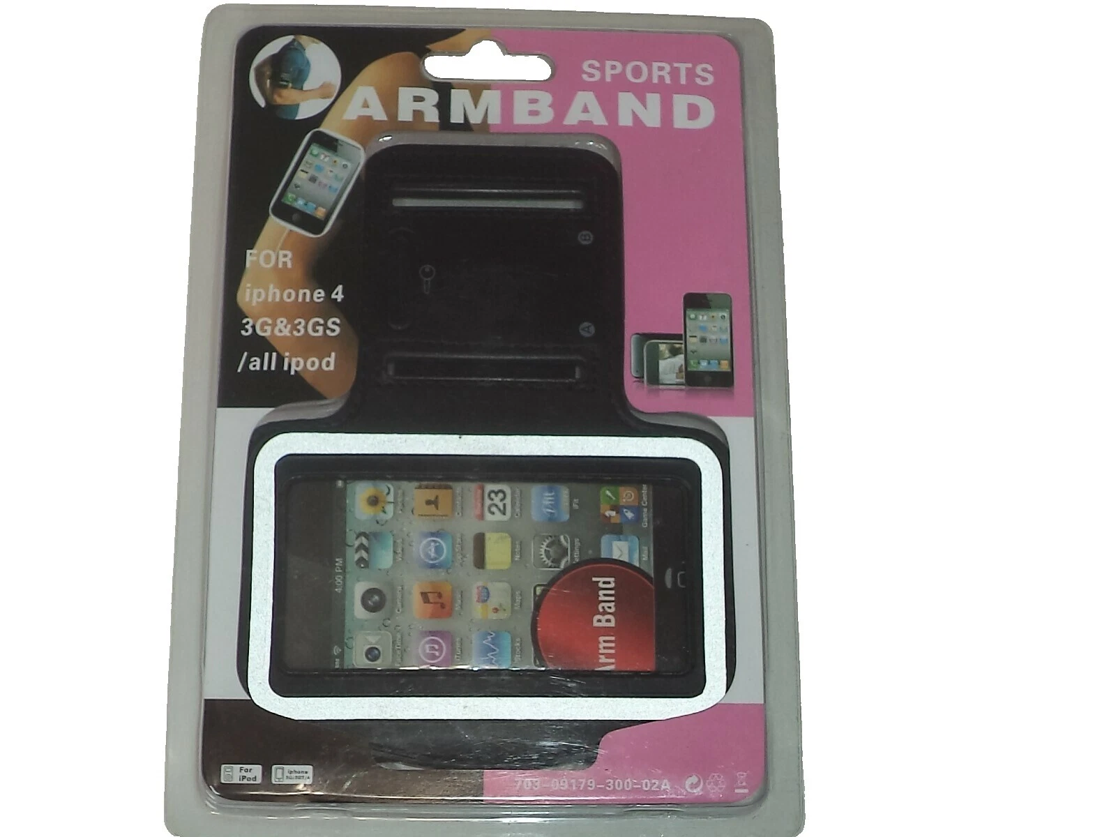 Black Synthetic Leather Cell Phone Armbands