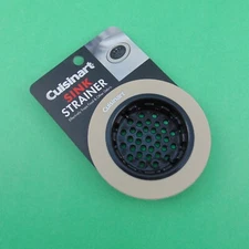 Cuisinart Kitchen Sink Drain Strainer Screen Traps Food Debris Scraps Tan Beige