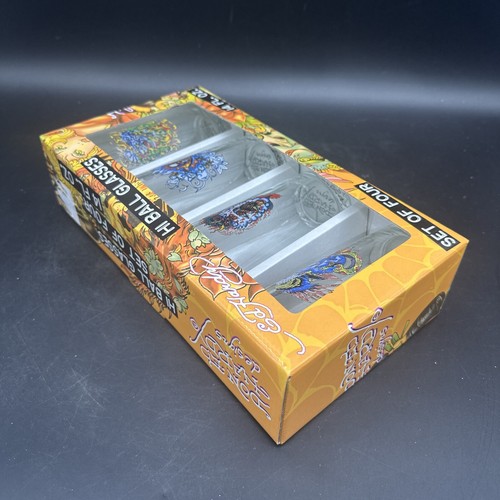 Set di 4 bicchieri Don Ed Hardy Dragon amd Geisha Hi Ball 12 oz - Foto 3 di 7