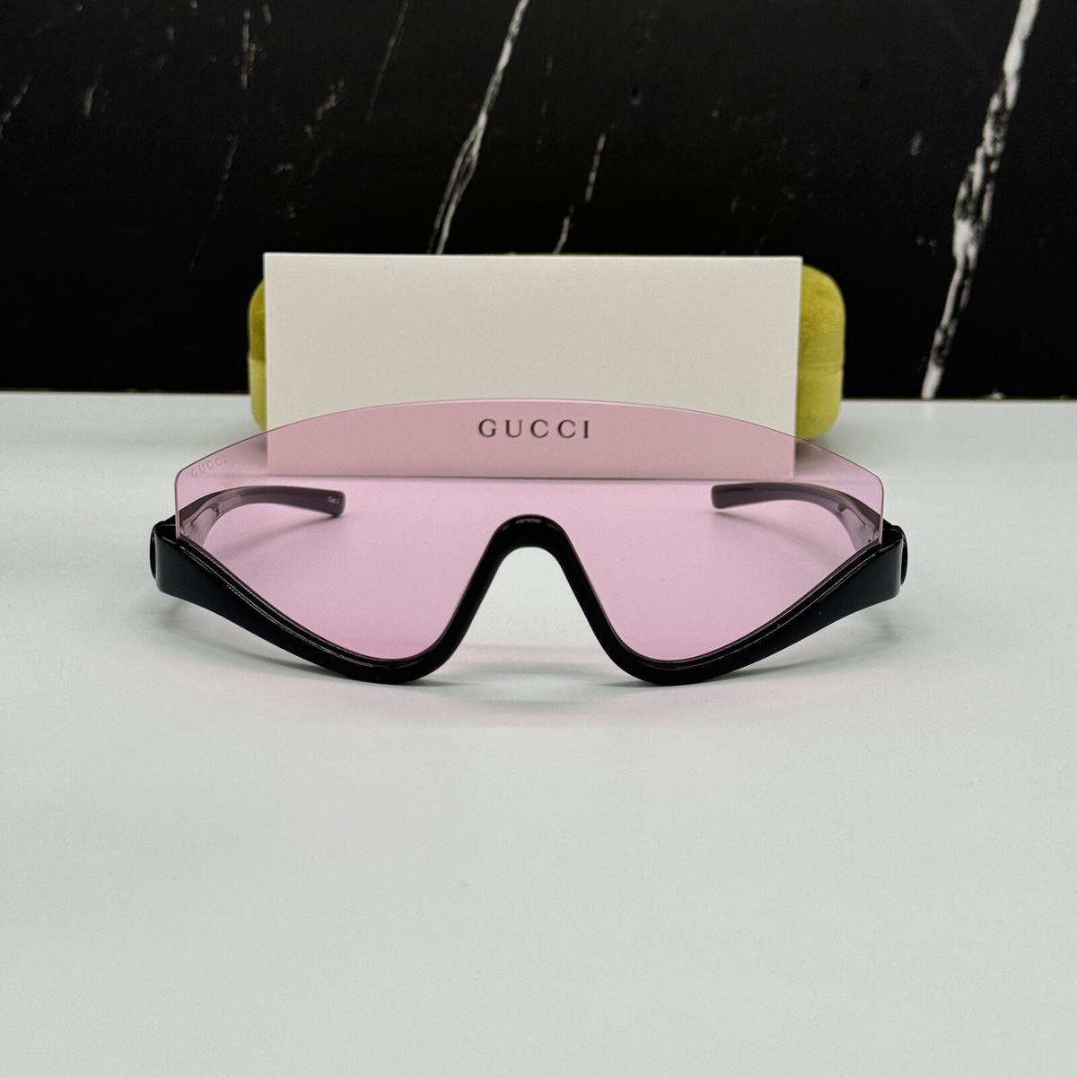 NEW GG1650S 002 GUCCI BLACK PINK SHIELD UNISEX GUCCI