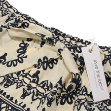Love the Label NWT Printed Casual Shorts Size XS in Ivory/Navy 100% Cotton