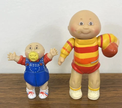 Vintage 1984 Cabbage Patch Kids Doll Mini Figures PVC Figurines lot of 2