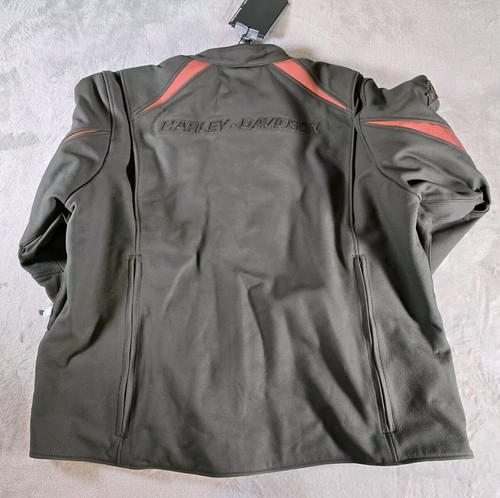 Harley Davidson Men 3XL Paradigm Triple Vent System 2.0 Leather Jack Black Olive - Picture 11 of 13