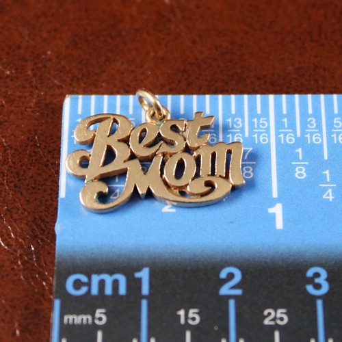 Retired James Avery BEST MOM Dangle Charm 14K Yellow Gold 7/8" Width - Picture 5 of 6
