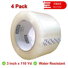 Packing Tape 3 In X 110 Yd 2.6 Mil Crystal Clear Heavy Duty Tape Uline ( 4 Pack)