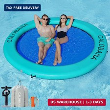 CALOBANA Round Floating Ring Inflatable Water Hammock Heavy Duty River Floats La