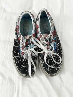 Marvel Vans Spiderman Shoes Size 6 Mens Blue Spider Web 7.5 Womens