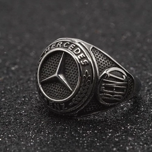 Mercedes Benz Car Driver Motors Ring Men's Black Handmade