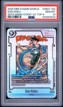 2026-09-13 · $731 · Dragon Ball Son Goku 40th Anniversary Event Vol.2 FB07-104 Top 8 PSA 1