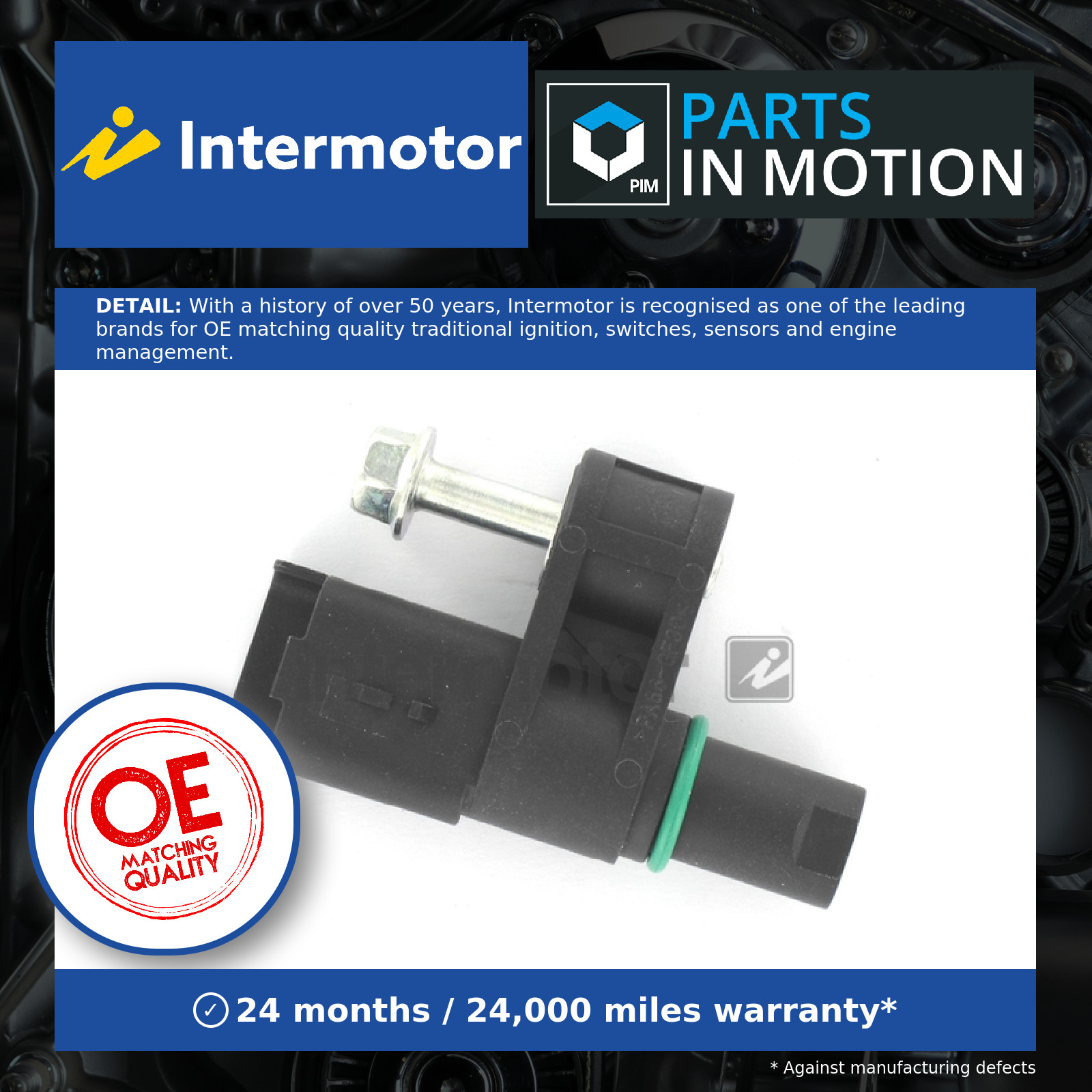 Camshaft Position Sensor fits PEUGEOT 108 1.2 2014 on Intermotor 9688725080 New - Image 6