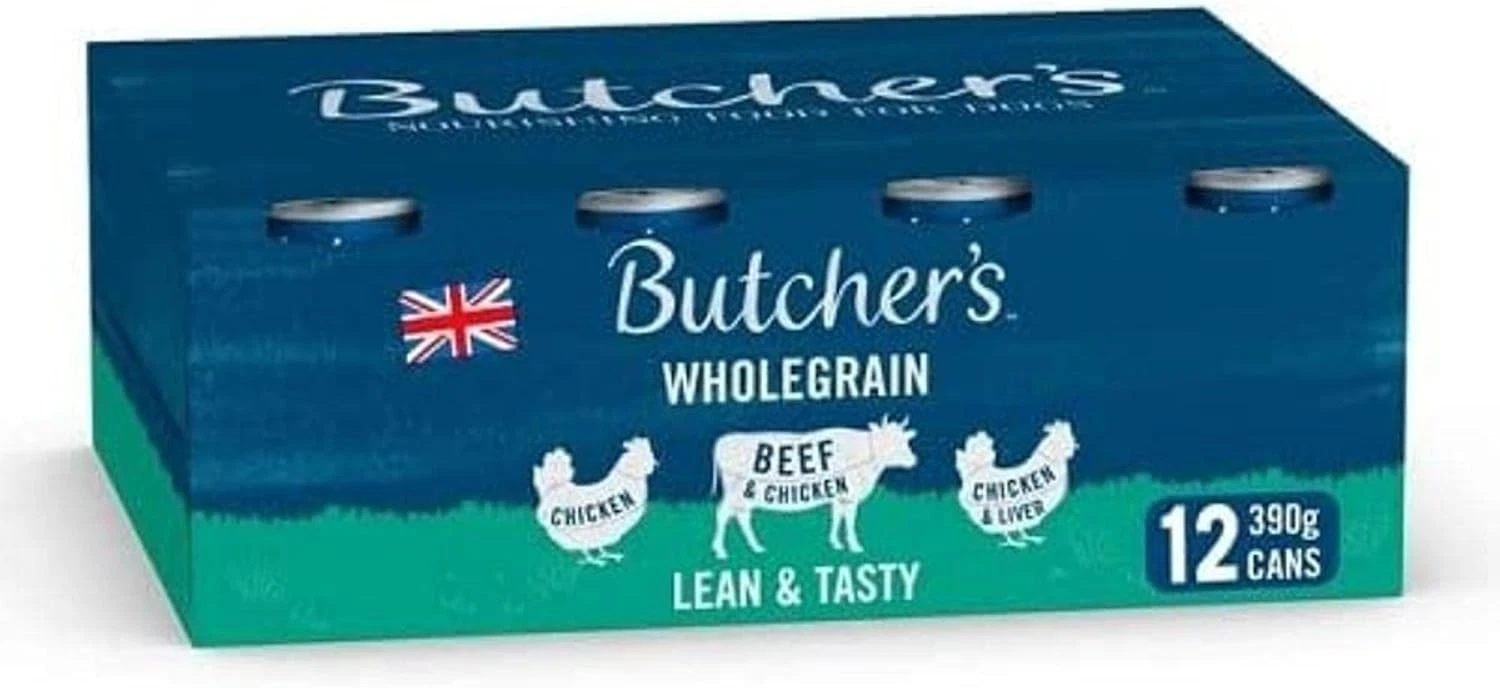 Butcher's Complete Wet Adult Dog Food Lean & Tasty Low Fat 12x390g Chicken Beef