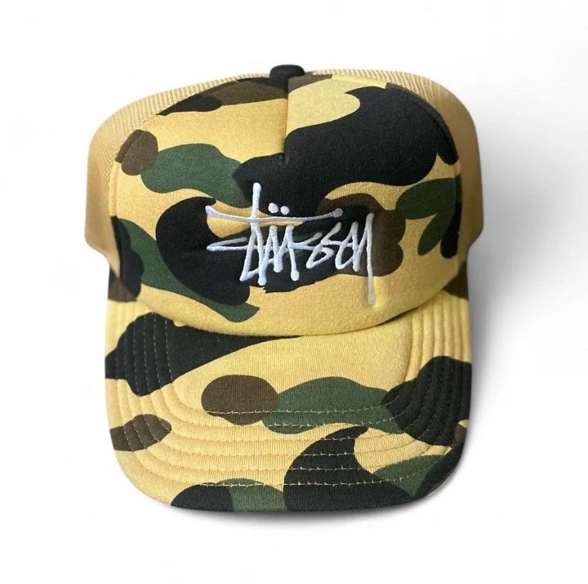 A BATHING APE カモ柄キャップ　金タグ A Bathing Ape Yellow Hats for Men for sale | eBay