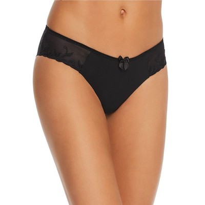 Simone Perele Embroidered Mesh Bikini 131727 SIZE SMALL Black
