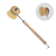 The Original Tampico Vegetable & Dish Brush by LOLA Sustainable Wood Handle