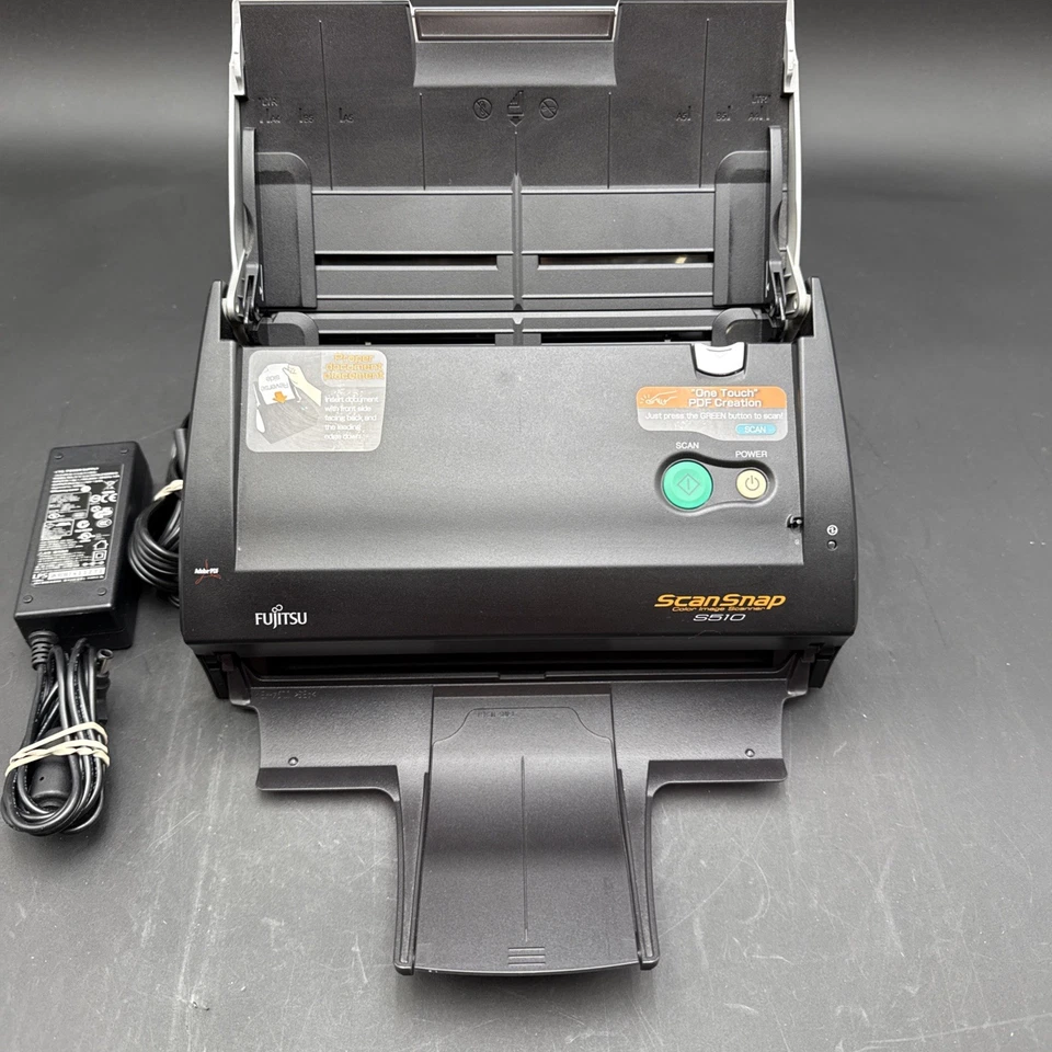 Fujitsu ScanSnap S510 Double-Sided Compact Scanner Tray Does Not Close -Parts - Image 2 of 4