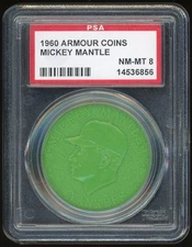 1960 Armour Coins Mickey Mantle PSA 8 *6856