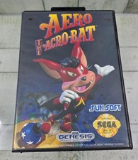 Vintage Sega Genesis Aero The Acro-Bat Game Cartridge Case Sunsoft 16 Bit OEM