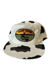 Vintage 90s Farm Show Public Service SnapBack Cow Themed Hat San Sun