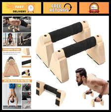 Wood Parallettes for Home Workout - Push Up &...