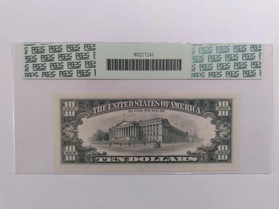 PCGS $10 Fr. 2030-D 1993 GEM NEW 65PPQ Fancy Serial Number BirthYear Note '1986' - Image 4 of 4