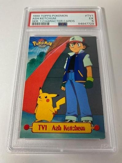 *PSA 5* Ash Ketchum TV1 1999 Pokemon Topps Series 1 Character Card
