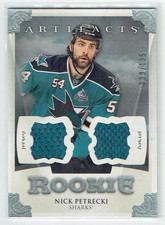 13-14 UD Upper Deck Artifacts  Nick Petrecki  /125  Dual Jerseys  Rookie