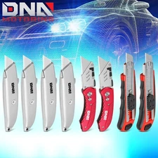 Folding with 10 Spare Blades / Snap-Off Blade Retractable Utility Knife Set 8Pc