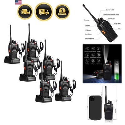 Two Way Radios Long Range Walkie Talkies for Adults 16 Channels 6 Pack