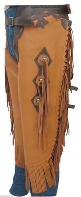 ''Comancheros'' Chinks (Chaps) aus Nappa-Leder (Glattleder) - cognac - Gr. M - L