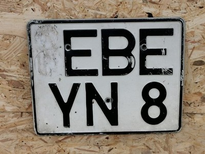 NUMMERNSCHILD DEUTSCHLAND VOR EU - DIN - MOTORRAD / LKW EBERSBERG EBE - YN 8