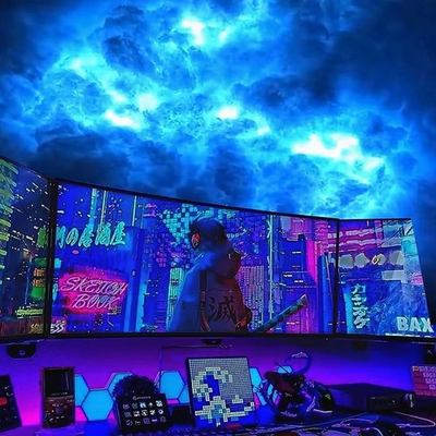 #ad DIY Thunder Cloud Light Kit – LED Music Sync Multicolor Lightning Room Decor $68.99