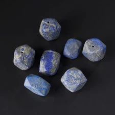 Ancient Near Eastern Roman Jewelry Lapis Lazuli Bead [7pcs, 104gram]
