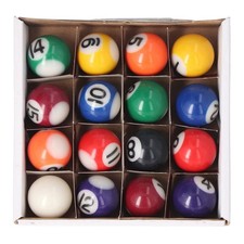 Mini Billiard Ball Set, 16 PCS Resin 25mm, Professional Pool Table Accessory