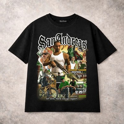 video game GTA: San Andreas graphic UNISEX TEE S-5XL