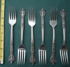 VERSAILLES 6 Dinner Forks  7  3/8" Stainless by MSI Japan Flatware