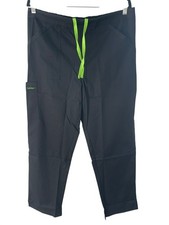 Landau Care Flex Scrub Pants Stretch Bottoms Neon Green 4 Pocket Unisex Sz M NWT