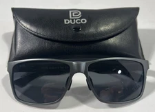 Duco Italy Eyewear Carbon Fiber Shield Sport Wrap Sunglasses w/ Case DC8206
