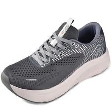 Wide-Toe Box Shoes Arch Support Wide Width Sneakers for Running Athletic Grey US