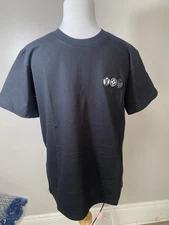 Louis Vuitton Signature Embroidered  LV Logo Black T-shirt Size Medium Tee M