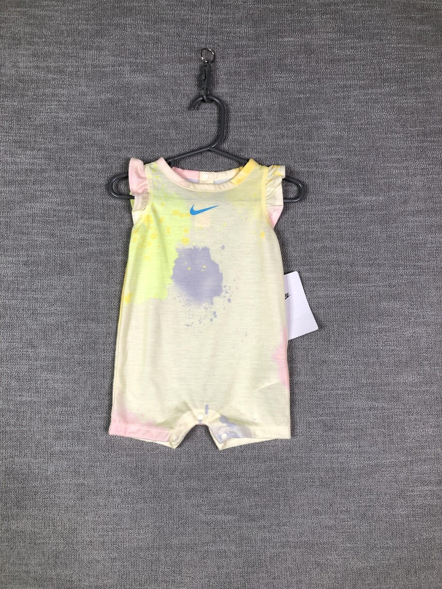 Nike Baby Romper Months Bodysuit One Piece NWT Pastel Splatter