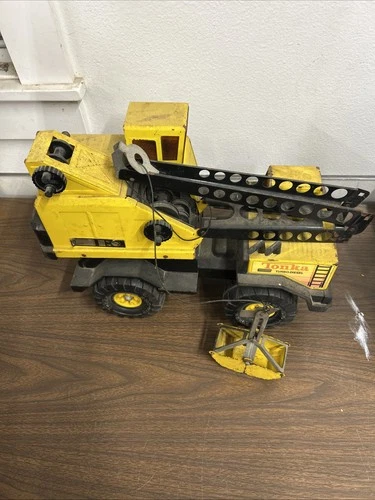 Vintage 80's Tonka Turbo Diesel XMB-975 Clam Bucket Crane Truck