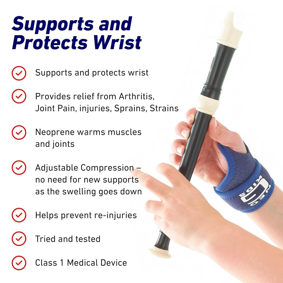 Muñequera Neo-G Niños Soporte para Dolor Articular Férula Ajustable Talla Única, Azul Foto 4 de 4