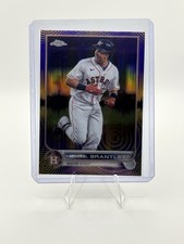2022 Topps Chrome - Michael Brantley #34 Purple & Yellow Sonic Pulse /299