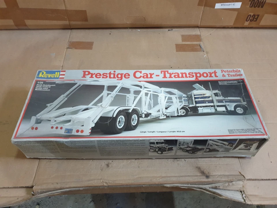 revell  1/24 peterbilt e trailer - bisarca  - raro -  NUOVO - lungo 84cm - Immagine 2 di 3
