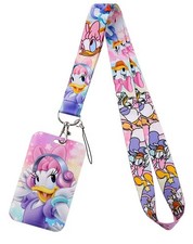 Daisy Duck Cartoon Lanyard, ID Badge  Keychain Holder Set