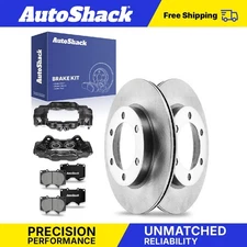Front Brake Rotors Premium Ceramic Pads Calipers Black for Toyota Tundra