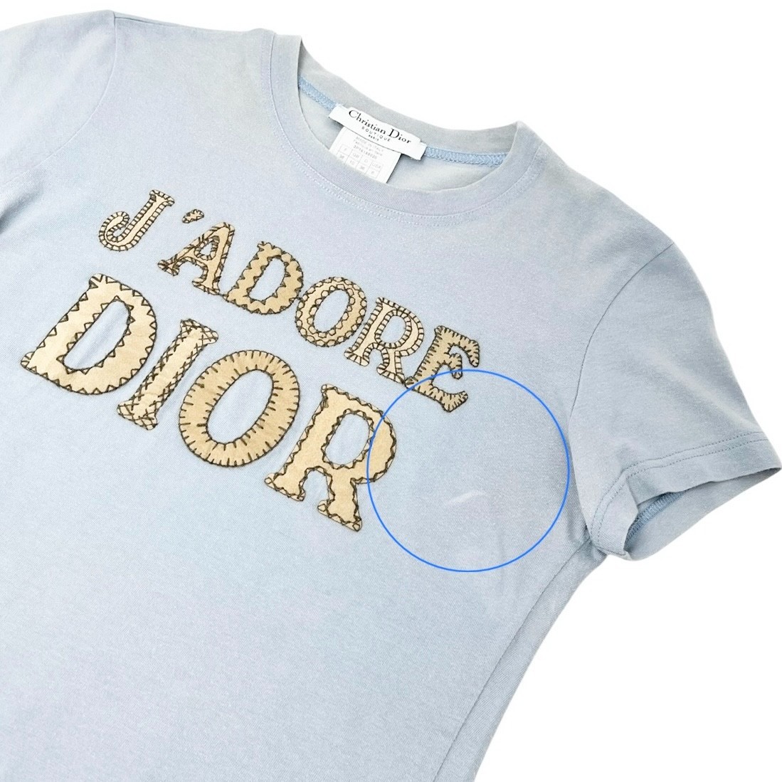 Christian Dior Vintage 2003 J'ADORE Big Logo T-shirt Top #38