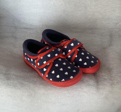 Girls Clarks Slippers Cuba Elle Inf Navy Combi Size 9F UK